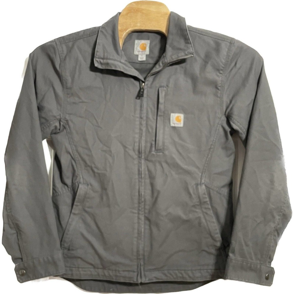 Carhartt Jacket Mens Small Gray Quick Duck Jacket